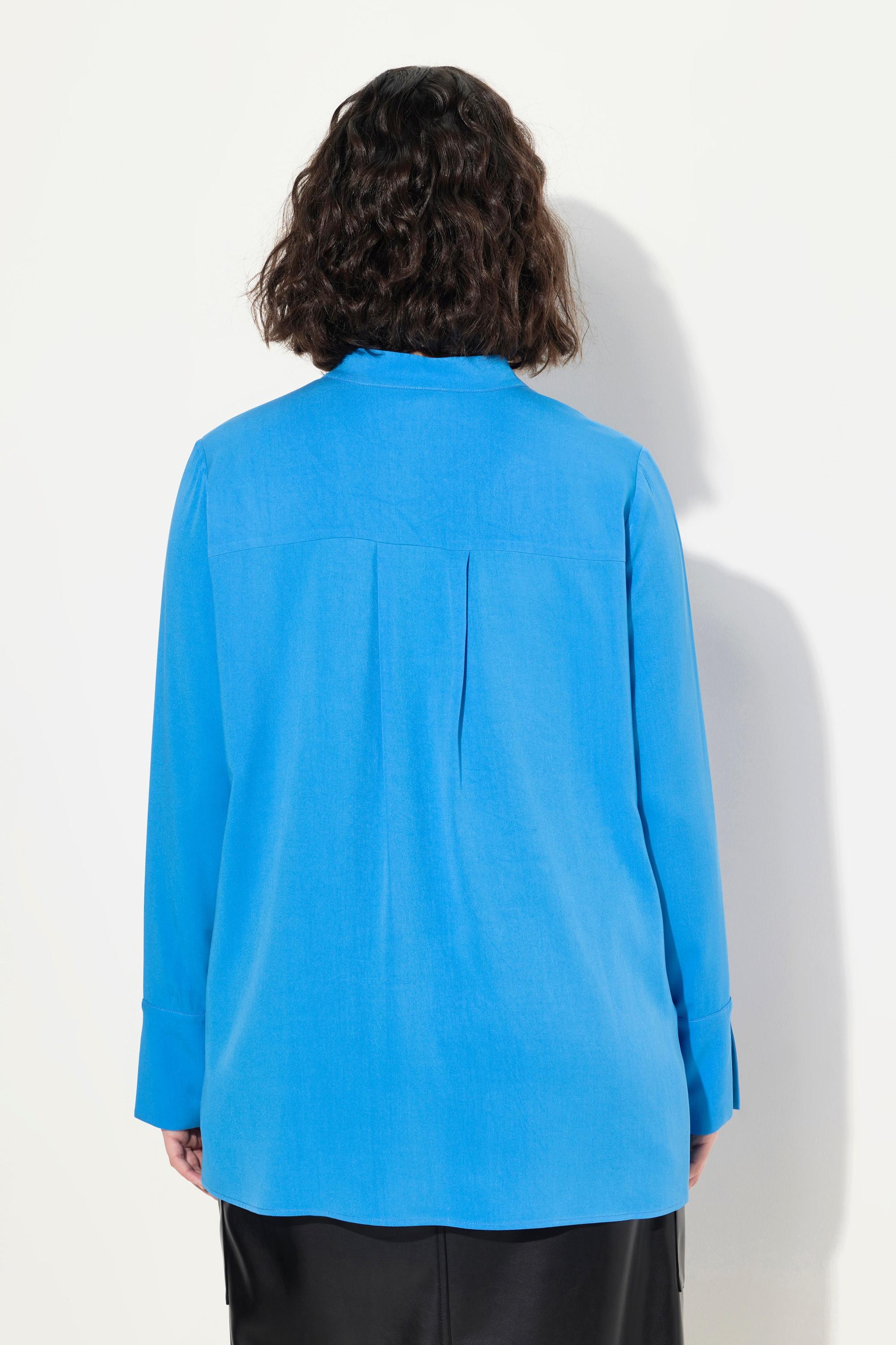 Ulla Popken Tunica A-Line Collo Alto Scollo a V Maniche Lunghe  