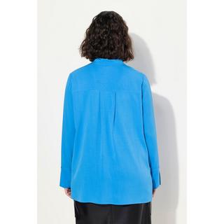 Ulla Popken Tunica A-Line Collo Alto Scollo a V Maniche Lunghe  