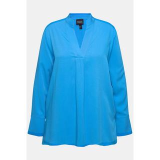 Ulla Popken Tunica A-Line Collo Alto Scollo a V Maniche Lunghe  