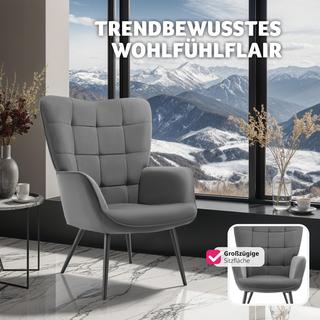 Tectake Fauteuil Hygge rembourré, ergonomique, charge maximale 150 kg  