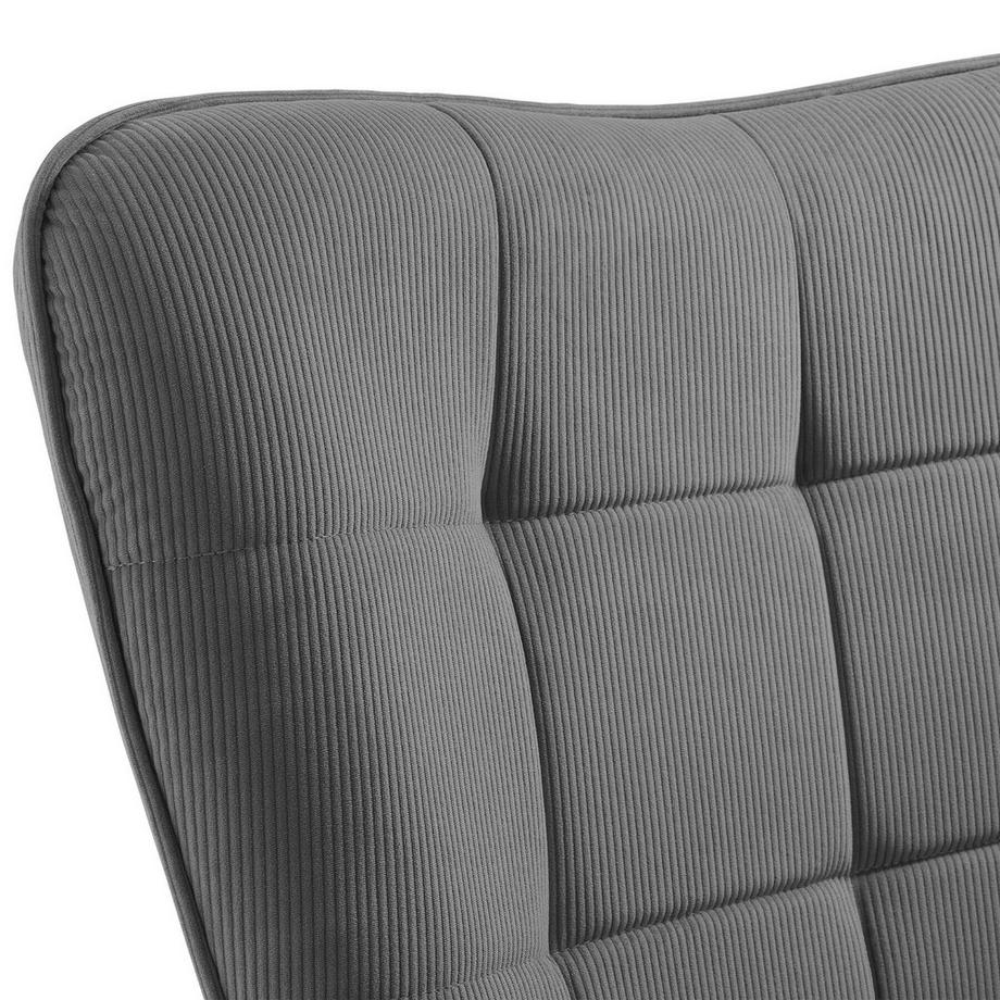 Tectake Sessel Hygge gepolstert bodenschonende Kunststoffkappen, Belastbarkeit 150 kg  