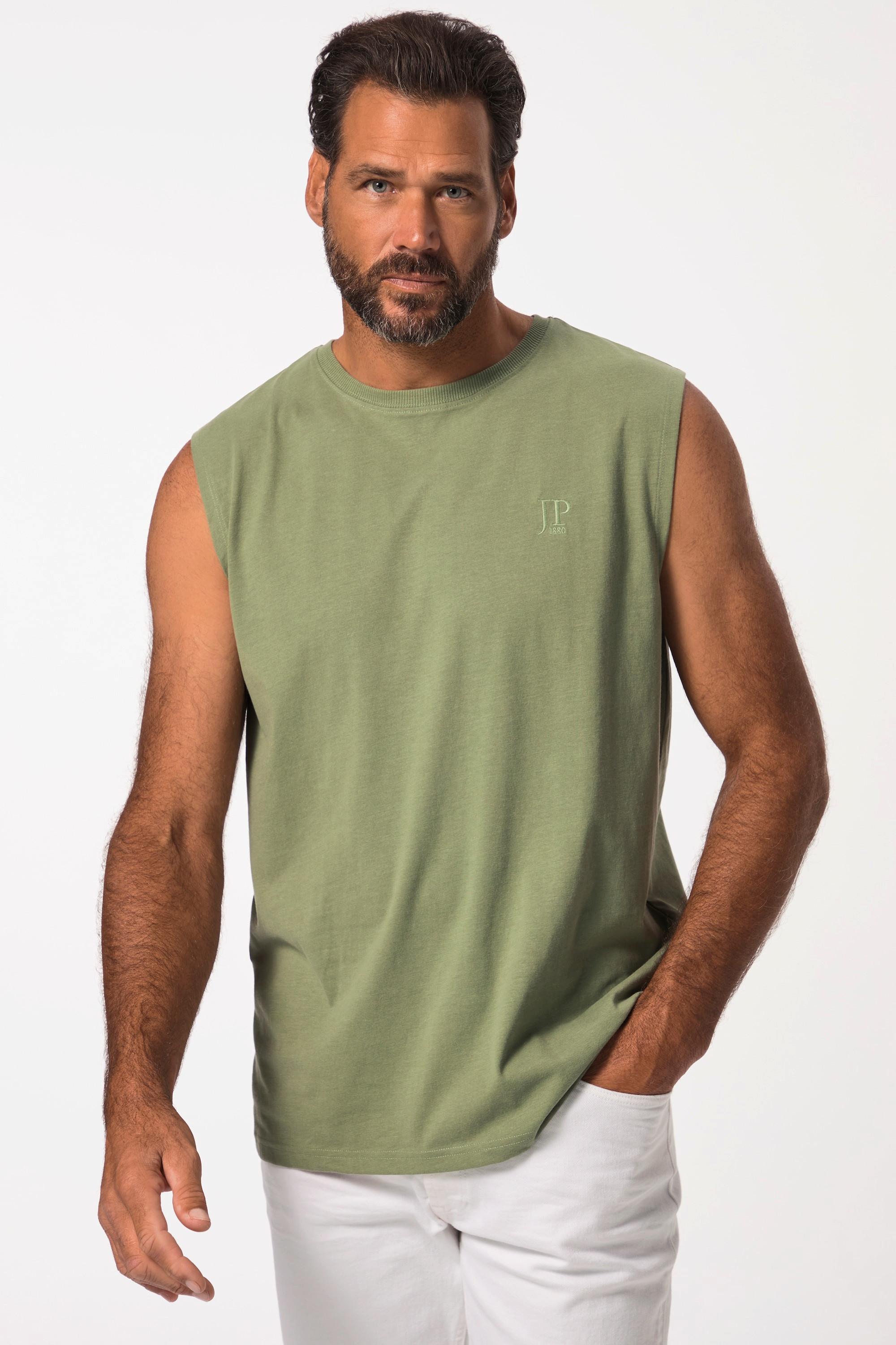 JP1880  Canotta basic in jersey mélange, fino alla tg. 8XL 