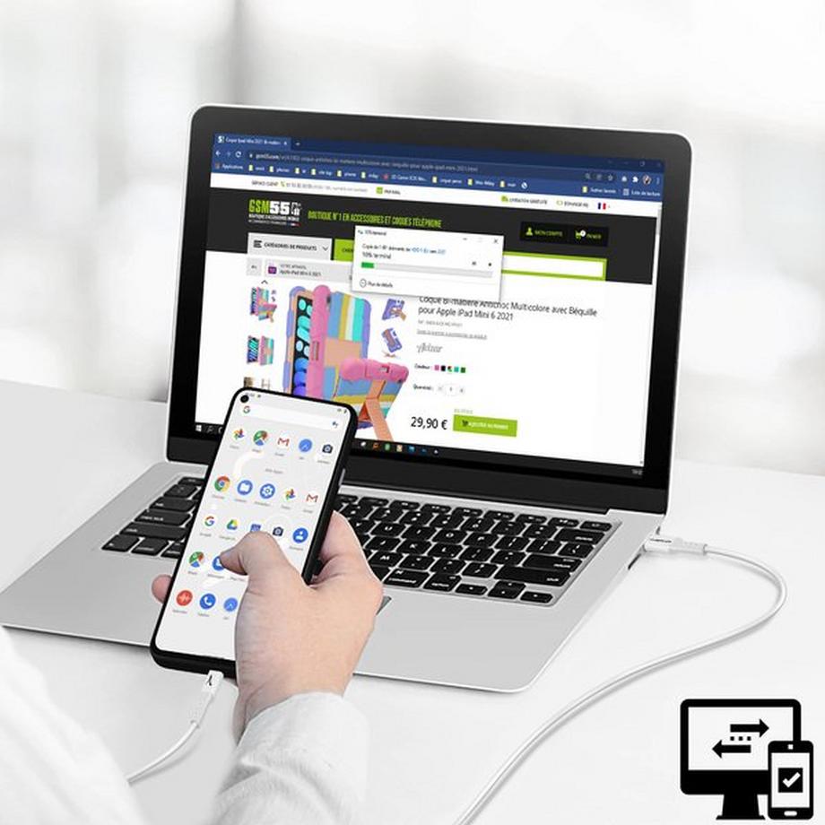 Akashi  Câble USB-C vers USB-C 3A 1.5m 