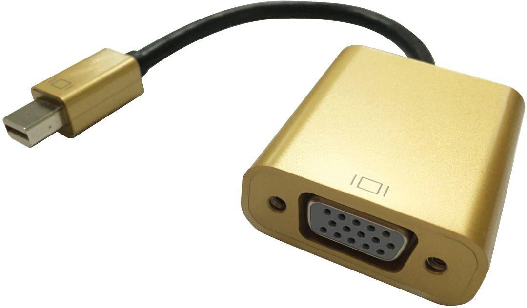 Roline  ROLINE 12.88.3171 cavo e adattatore video 0,1 m Mini DisplayPort VGA (D-Sub) Nero, Oro 