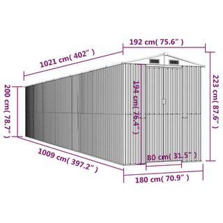 VidaXL Geräteschuppen stahl  