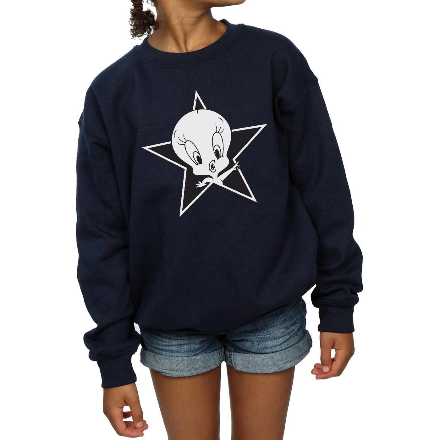 LOONEY TUNES  Tweety Pie Mono Star Sweatshirt 