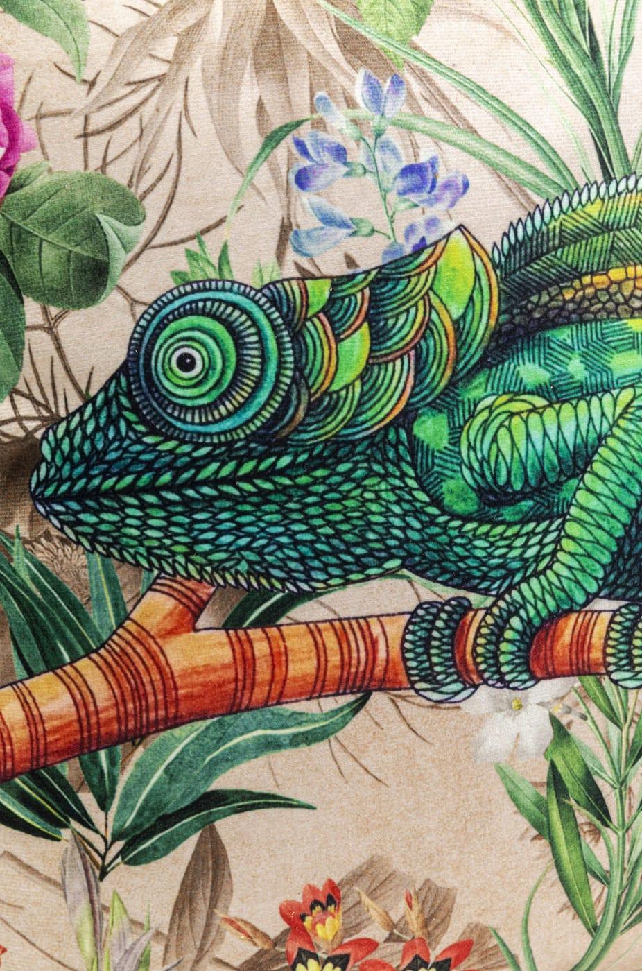 KARE Design Cuscino Jungle Chameleon 43x43  