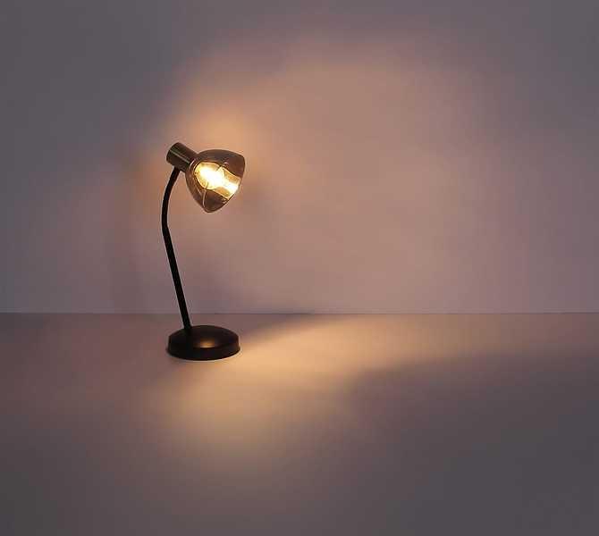 mutoni Lampe de table Jay métal noir 1xE14  