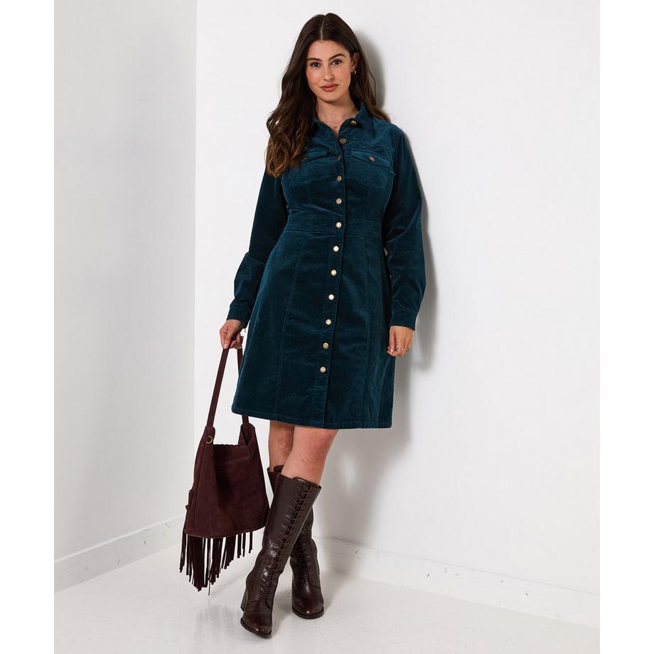 Joe Browns  Robe en Velours Côtelé Boutonnée Lucy 