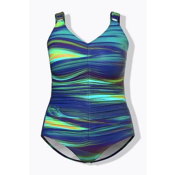 Costume da bagno con drappeggio, coppe morbide e materiale riciclato