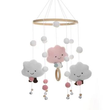 Mobile bébé en bois pour lit bébé, carillon éolien bébé pour décoration de chambre d'enfant