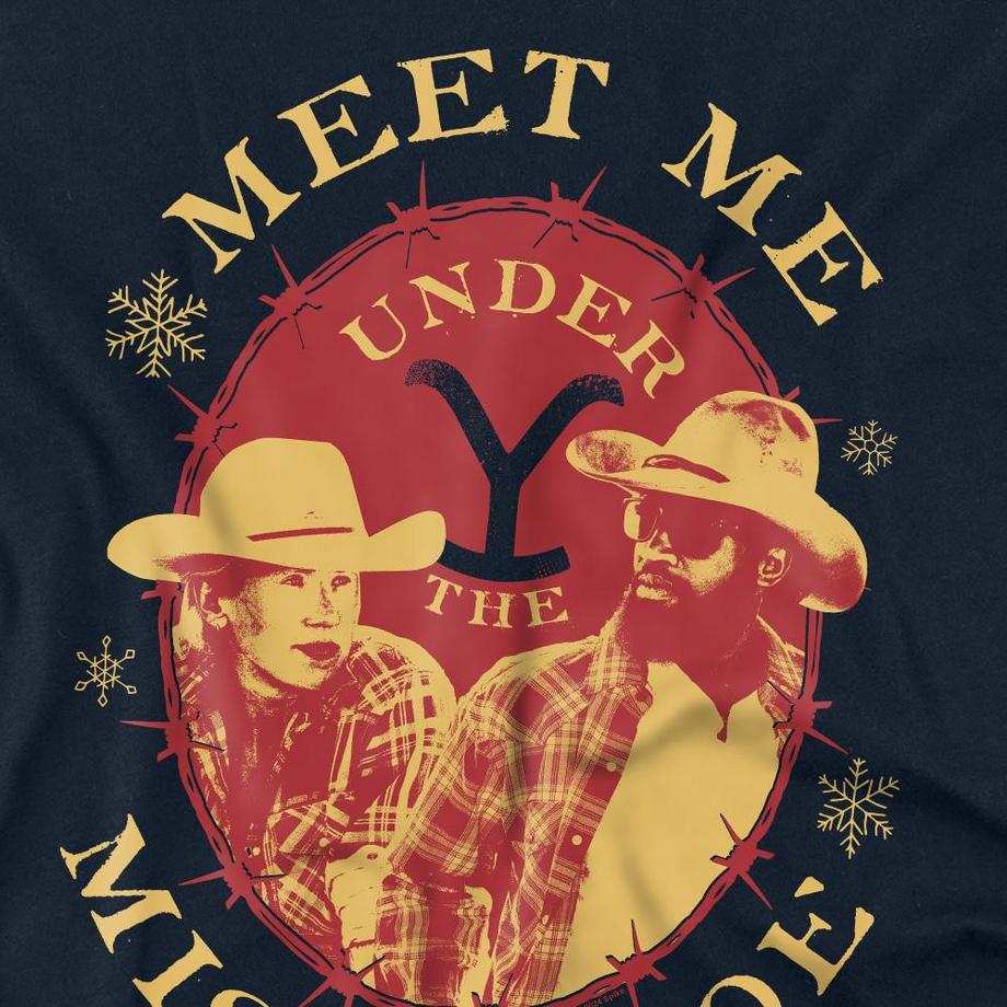 Yellowstone  Meet Me Under The Mistletoe Maglietta Natale 