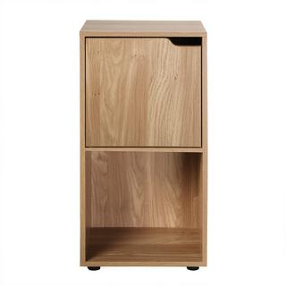 Calicosy Nachttisch mit 2 Fächern im Holzdekor mit 1 Tür  