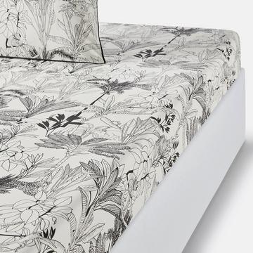 Fixleintuch Palmeira aus Baumwoll-Perkal