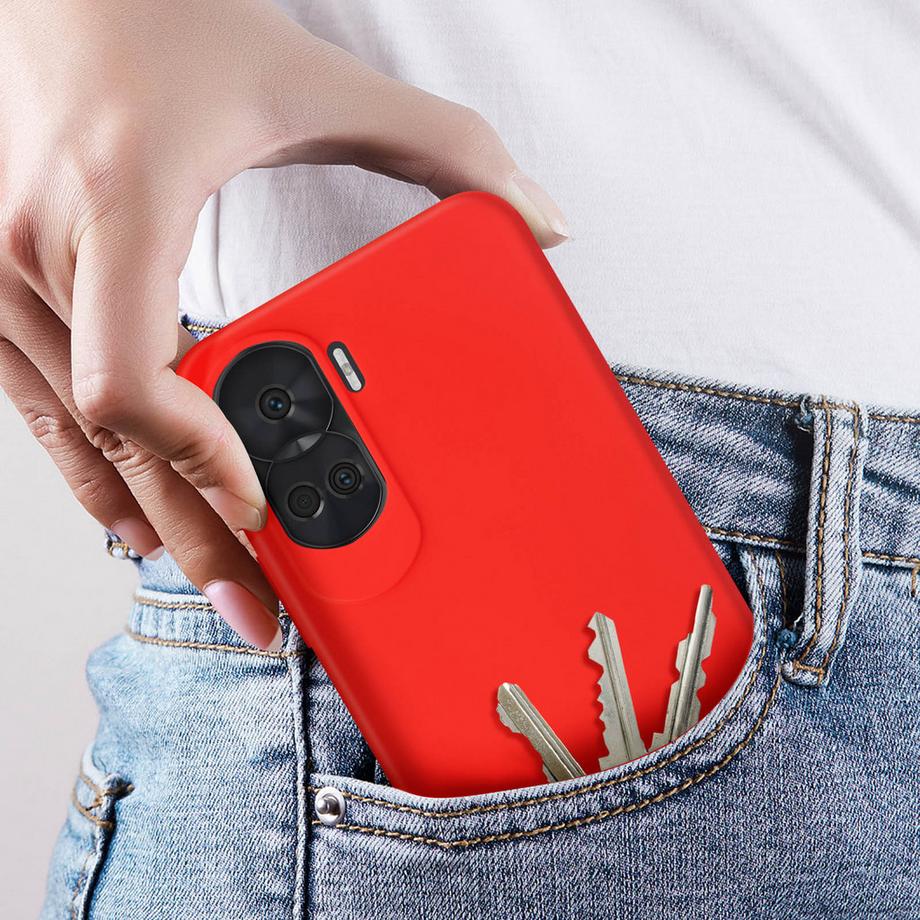 Avizar  Coque Soft Touch Honor 90 Lite, Rouge 