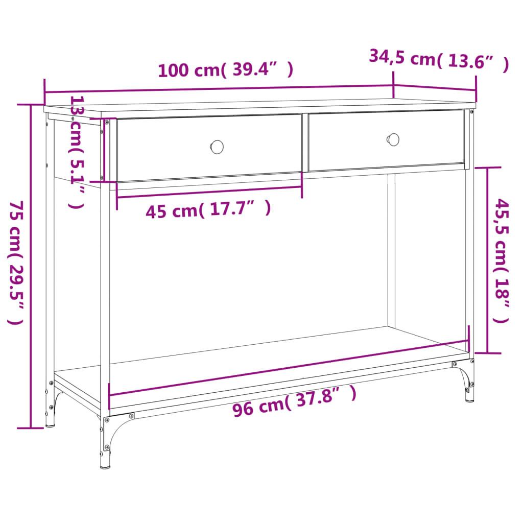 VidaXL Table console bois d'ingénierie  