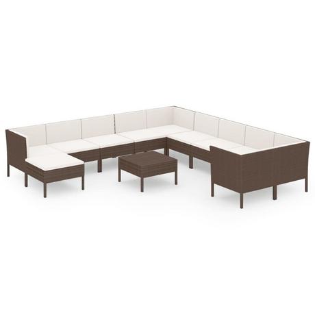 VidaXL Garten-sofagarnitur poly-rattan  