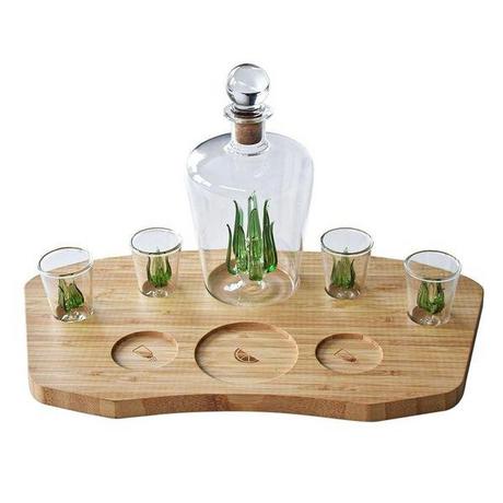 Northio Dekanter-Set mit Karaffe, Tablett und Glas - 84 cl  
