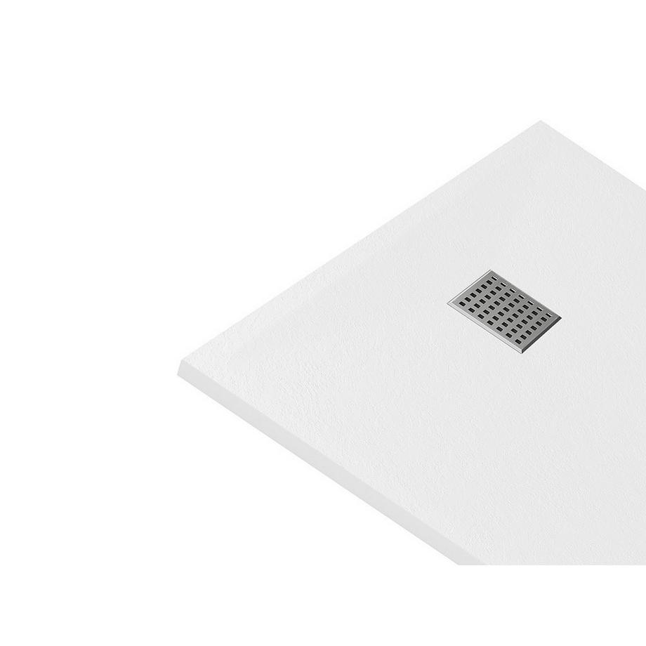 Vente-unique Aufsatz- oder Einbauduschtasse - Kunstharz - Weiß - 120 x 90 cm - MIRNOSA  