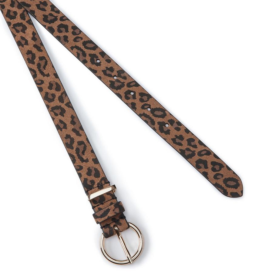 La Redoute Collections Cintura in pelle stampa leopardo  
