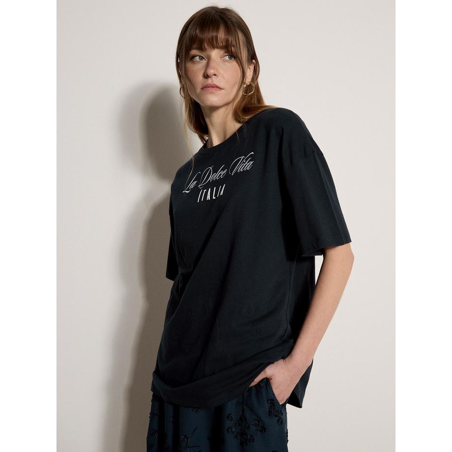 APRICOT T-shirt brodé « La Dolce Vita »  