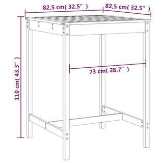 VidaXL Gartentisch kiefernholz  