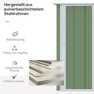 Northio Abri À Outils Abri De Jardin Abri À Outils Avec Porte Extérieure Acier Vert 142 X 84 X 189 Cm  