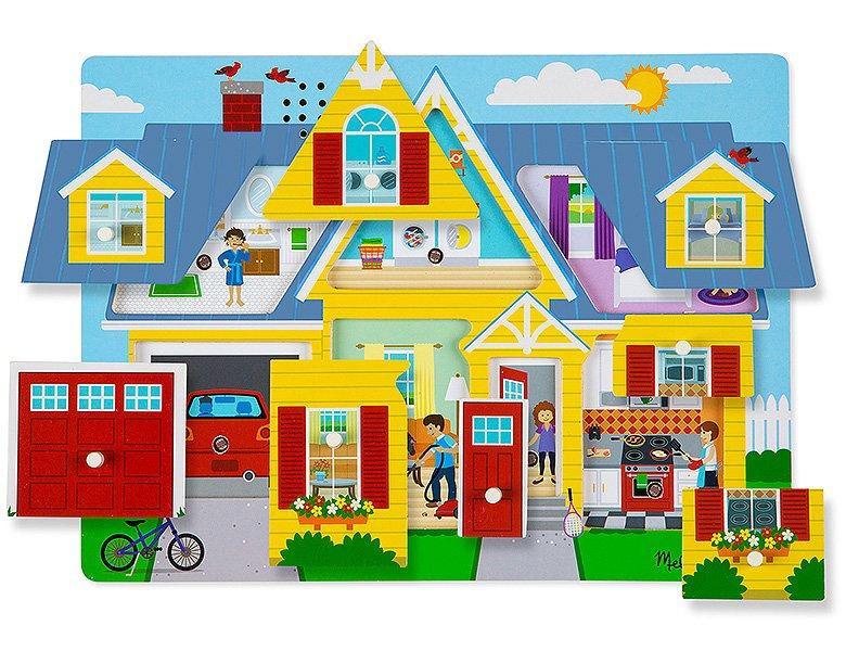 Melissa & Doug  Puzzle Rund ums Haus mit Sound (8Teile) 