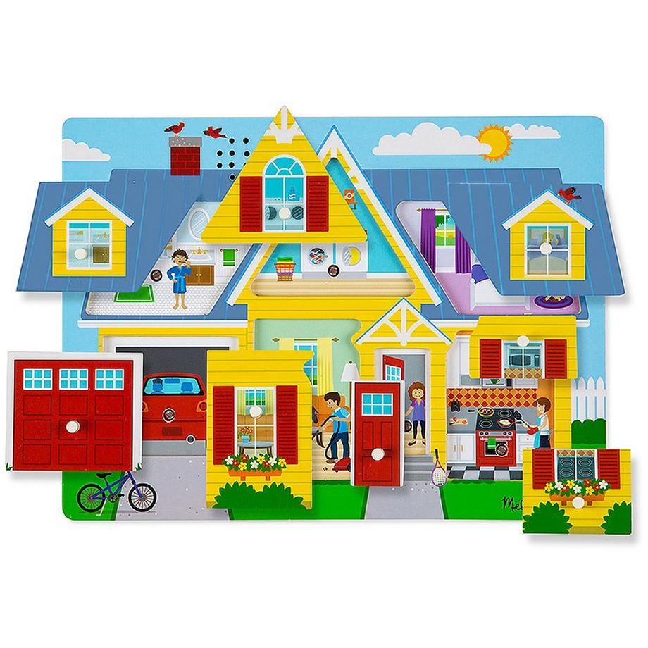 Melissa & Doug  Puzzle Rund ums Haus mit Sound (8Teile) 