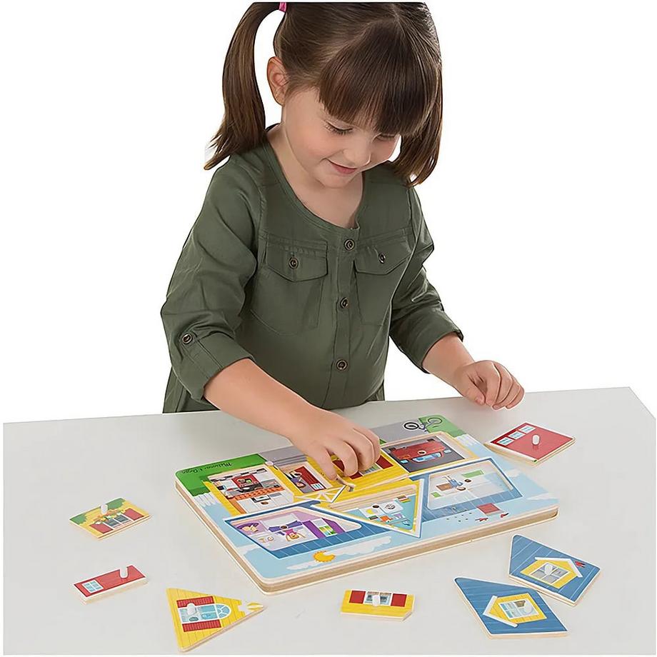 Melissa & Doug  Puzzle Rund ums Haus mit Sound (8Teile) 