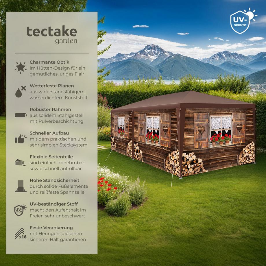 Tectake Pavillon ALMCHALET emboîtable  