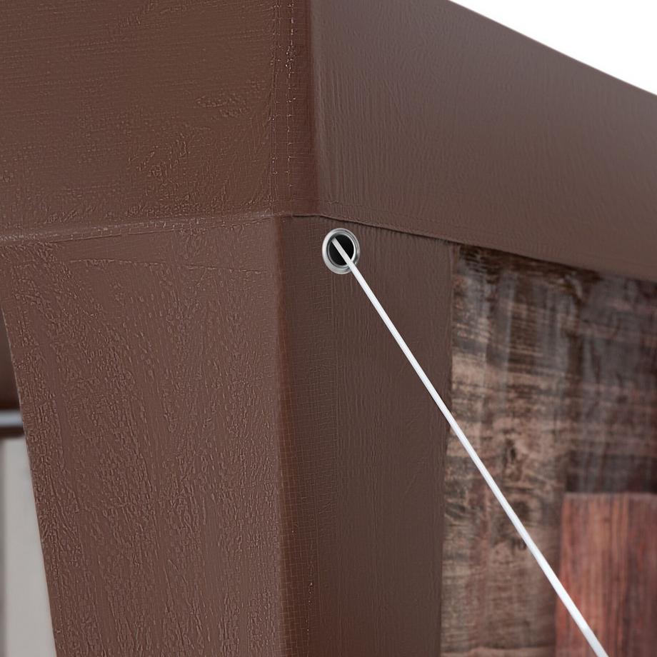 Tectake Pavillon Almchalet in 2 Größen, im Steckystem abnehmbare Seitenteile  