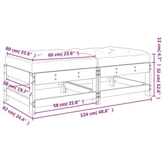 VidaXL Gartenhocker holz  