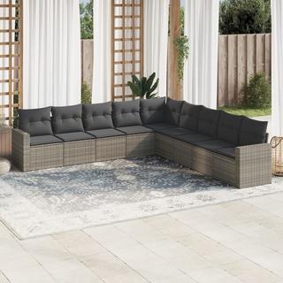 VidaXL set divano da giardino Polirattan  