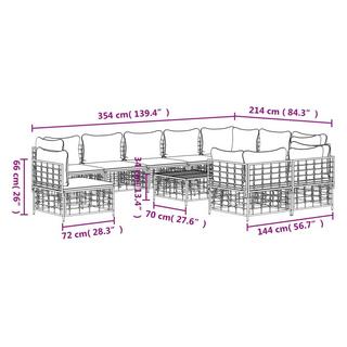 VidaXL Garten lounge set poly-rattan  