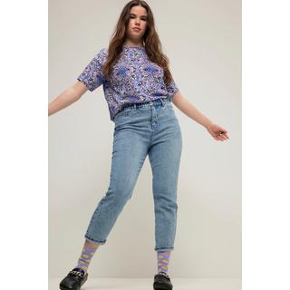 Studio Untold  Mom-Jeans, Color-Nähte, 5-Pocket, Elastikbund, Zippfly 