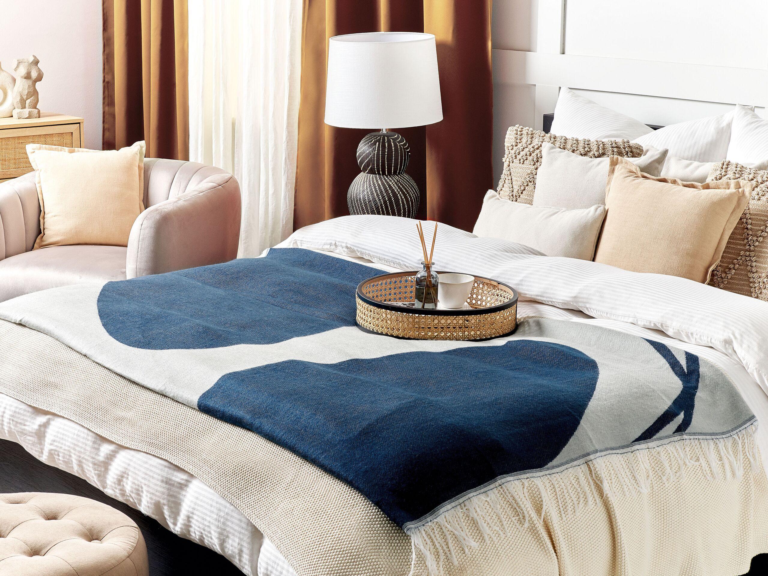 Beliani HAPREK Couverture Plaid Acrylique Boho  