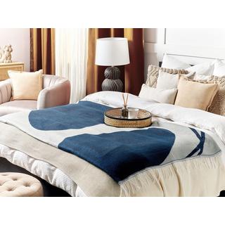 Beliani HAPREK Couverture Plaid Acrylique Boho  