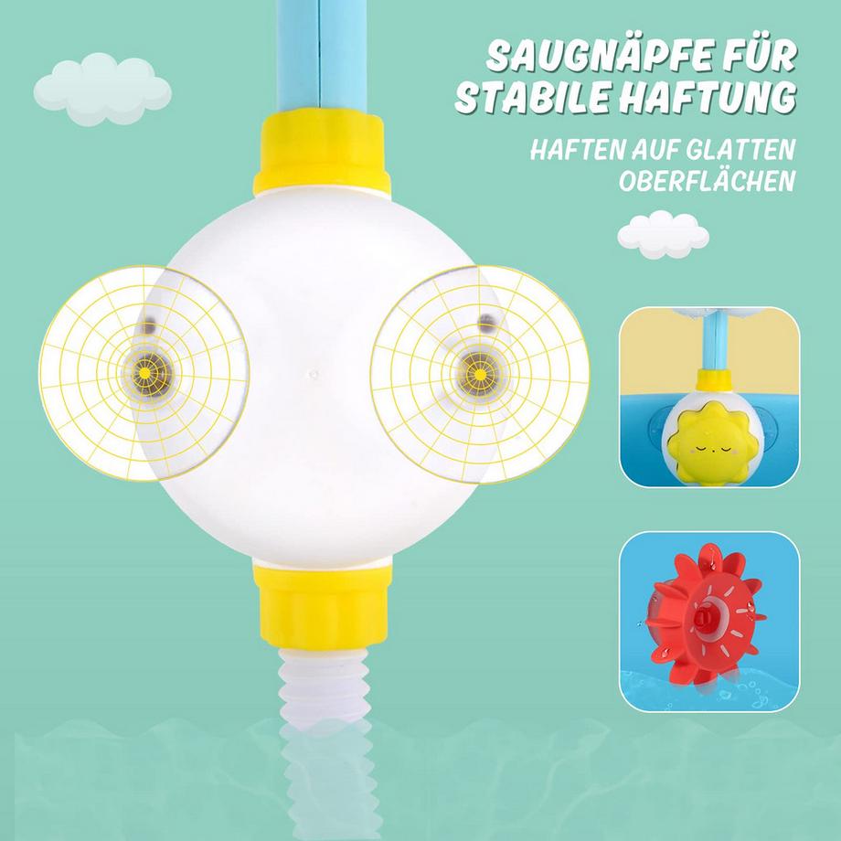 Activity-board  Jouet de bain, ensemble de jouets de baignoire avec douche d'eau, piste de balle, jeu de pêche, jouet flottant de giclage 