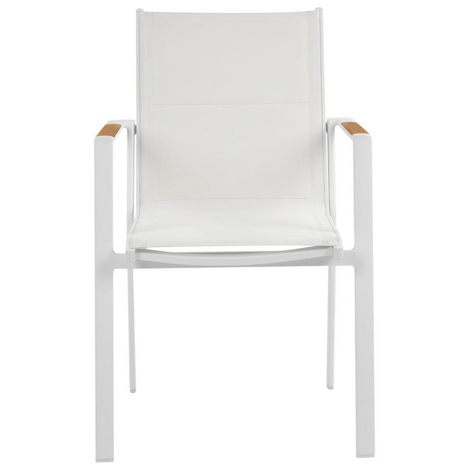 Beliani Gartenstuhl 4er Set aus Aluminium  BUSSETO  