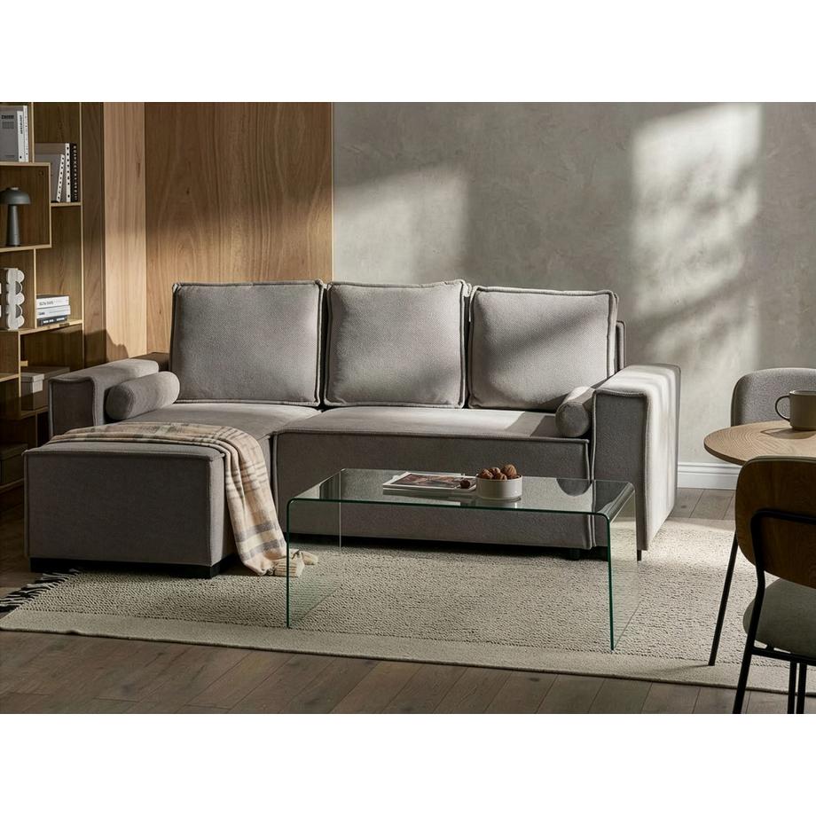 Beliani Canapé d'angle en Tissu  EDANE  