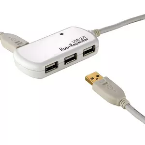 USB 2.0 4-Port Hub mit Repeater 12m