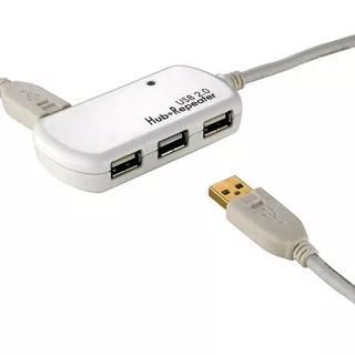 Roline  USB 2.0 Hub, 4 Ports, with Repeater 12 m Bianco 