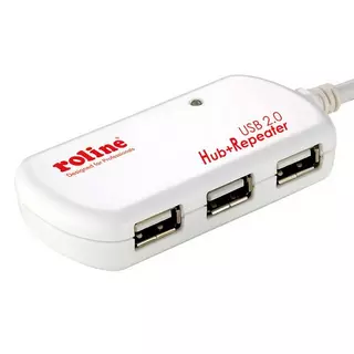 Roline  USB 2.0 4-Port Hub mit Repeater 12m 