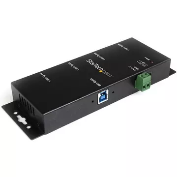StarTech.com 4 Port USB 3.0 Hub - 5Gbps - Industrieller USB-A Hub aus Metall mit ESD und Überspannungsschutz - HutschienenWandTischmontage möglich - TAA KONFORM - USB Expander Hub