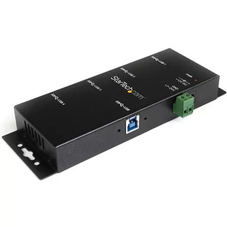 STARTECH.COM  StarTech.com 4 Port USB 3.0 Hub - 5Gbps - Industrieller USB-A Hub aus Metall mit ESD und Überspannungsschutz - HutschienenWandTischmontage möglich - TAA KONFORM - USB Expander Hub 