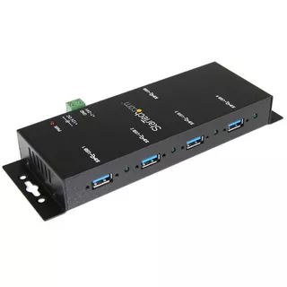 STARTECH.COM  StarTech.com 4 Port USB 3.0 Hub - 5Gbps - Industrieller USB-A Hub aus Metall mit ESD und Überspannungsschutz - HutschienenWandTischmontage möglich - TAA KONFORM - USB Expander Hub 