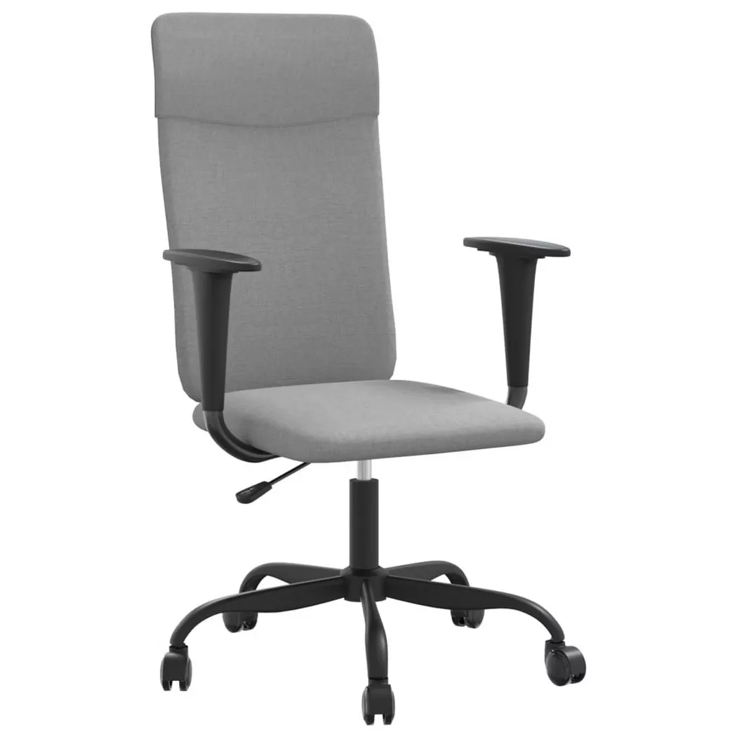 VidaXL - Chaise de bureau tissu, One Size, Argent