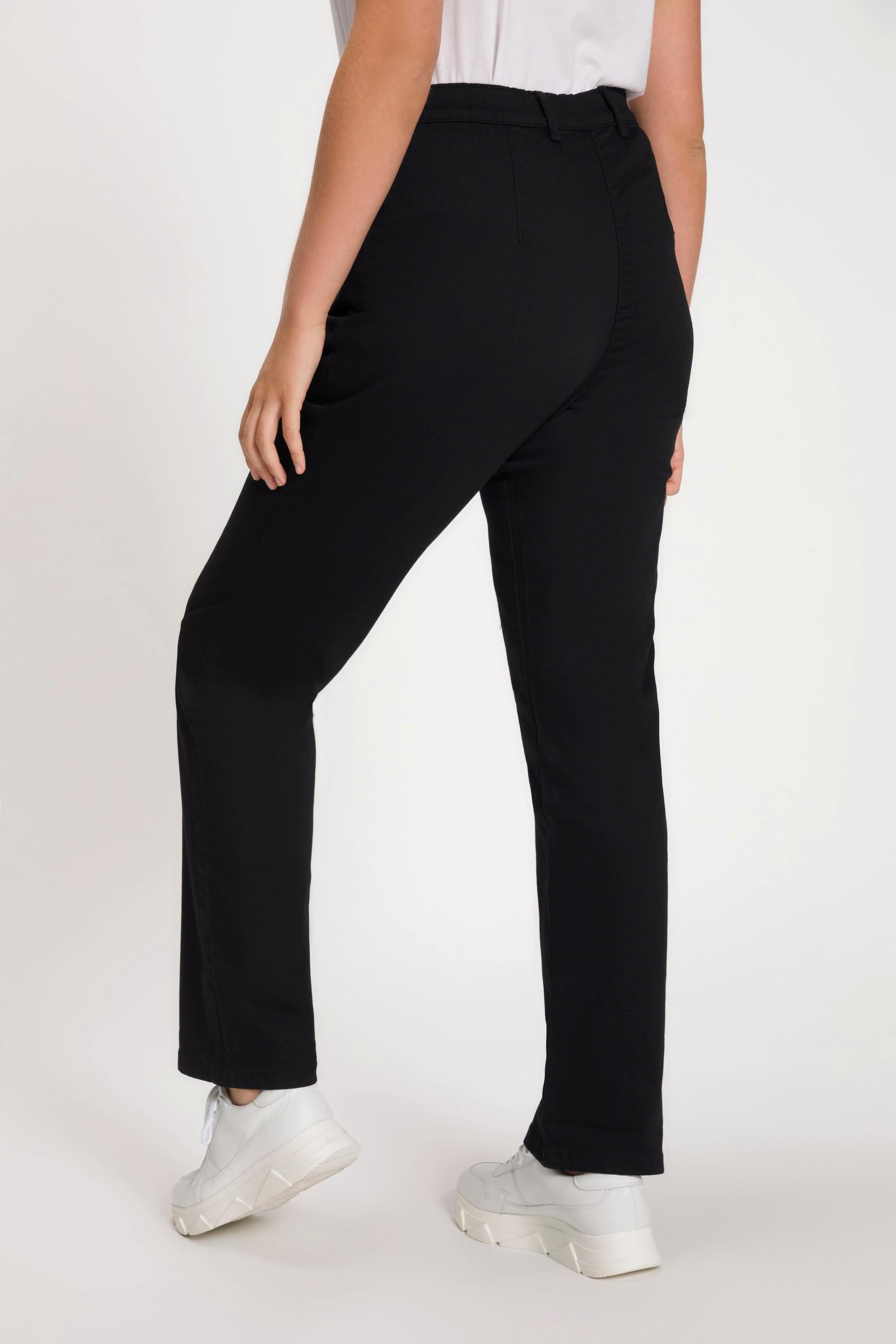 Ulla Popken  Pantalon Mony, collection Basic. Teinture grand teint longue durée. Coupe carotte 