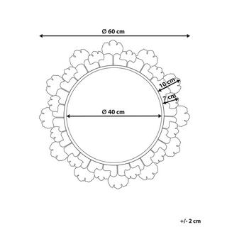 Beliani Wandspiegel aus Eisen Glamourös CODOLET  